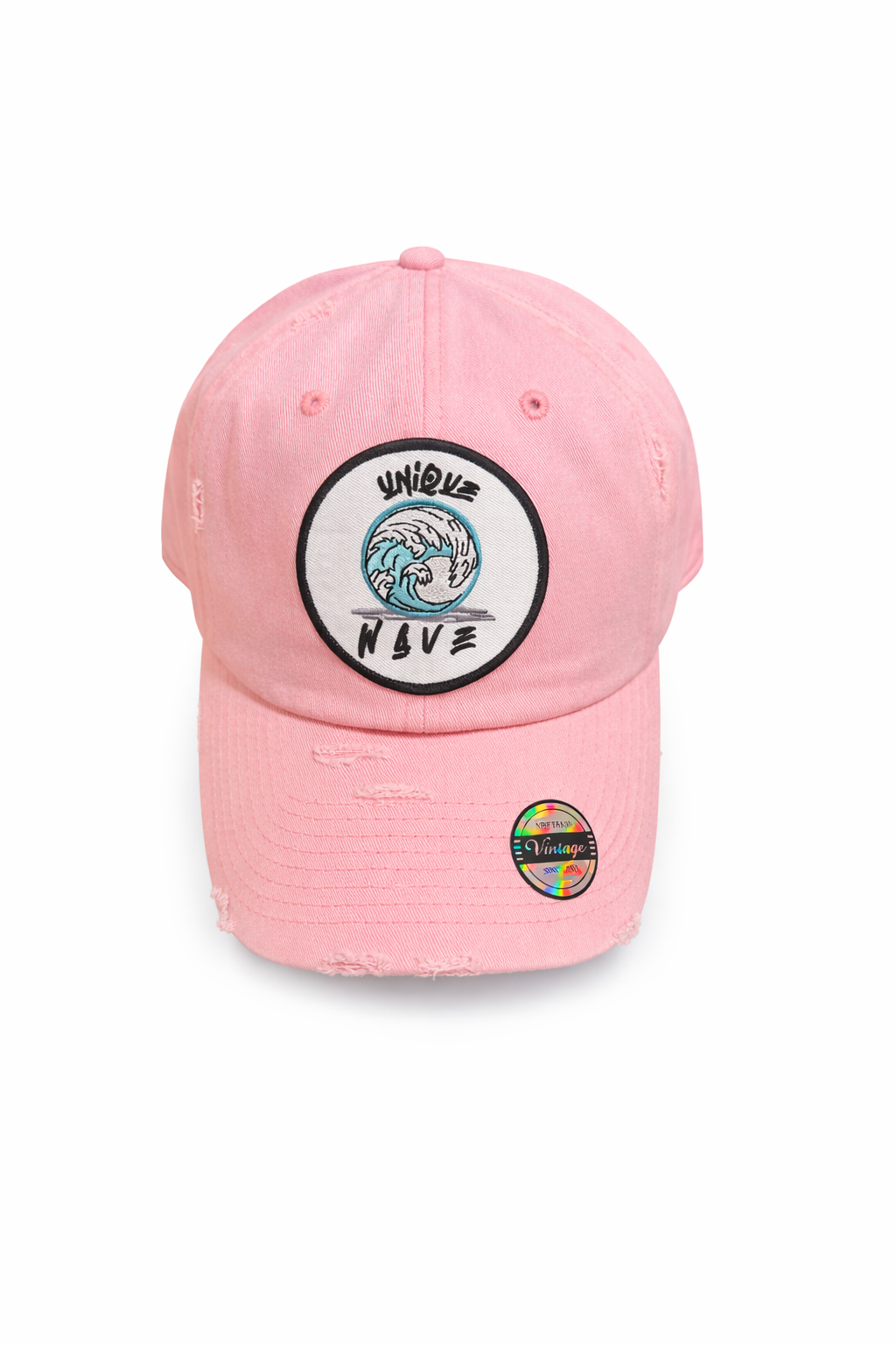 Unique Wave Embroidered Logo Cap