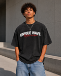 Unique Wave Vintage Wash Signature Oversized Tee
